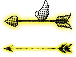 Golden Winged Arrow of Love Symbolizing Cupid, Direction, Desire, and Romantic Destiny