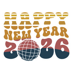 Happy New Year 2026 vintage