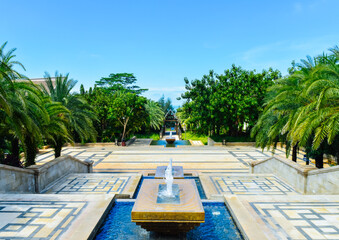 Obraz premium Landscape of Qiziwan Kaiyuan Holiday Resort at Qizi Bay in Changjiang County, Hainan, China