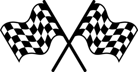 Crossed Checkered Racing Flags eps vector file
