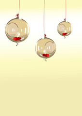 sfere in vetro con candela