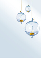 sfere in vetro con candela