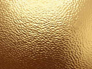 Fototapeta premium Hammered golden surface glows with soft reflections and subtle uneven dimples.