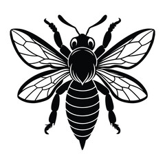 Bee Silhouette Illustration