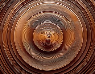 abstract concentric circles in brown tones creating a hypnotic and visually appealing pattern