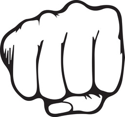 Power Fist Icon – Strong Punch Hand Symbol