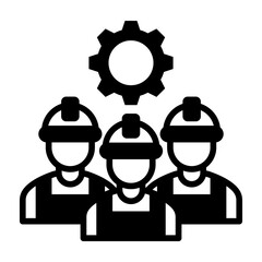 Workforce Icon Mixed Style Vector Illustration