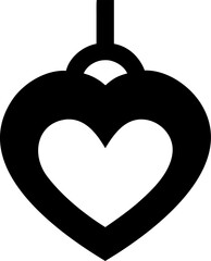 Obraz premium black heart with a heart