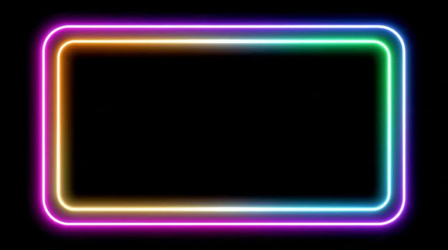 Creating Neon Frame Visuals in Dark Studio Studio Lighting Effects