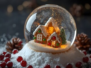 Sweet Candy Cottage Winter Decoration