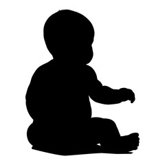 Baby or infant silhouette illustration silhouette