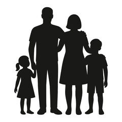 Children playing together in a fun outdoor activity silhouette