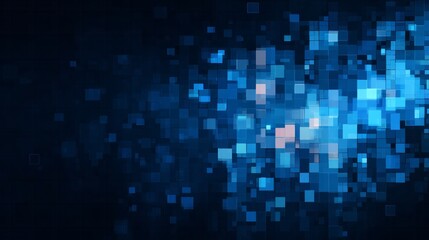 Fototapeta premium Digital information flows outward from a concentrated point against a dark background.