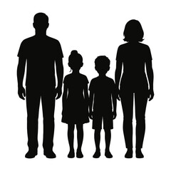 Children playing together in a park on a sunny day silhouette