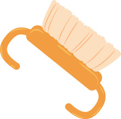 Cleaning brush with bristles and handle