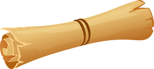 Ancient paper scroll document knowledge message