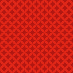 Geometric seamless pattern with repeating red circles