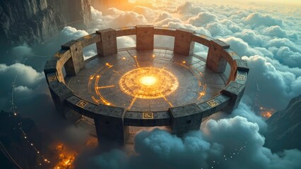 Cloud Top Array Light Effect Art Illustration