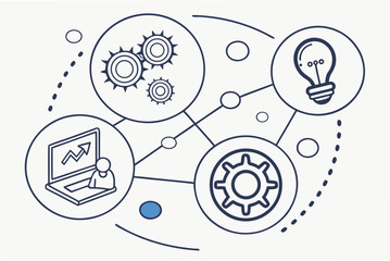 Obraz premium Universal Abstract Illustration For Business And T (3) Vector Icon