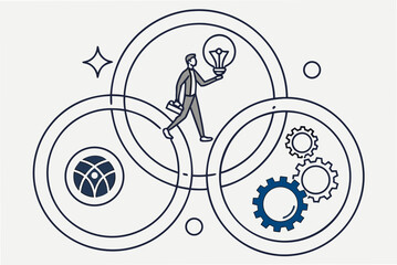 Universal Abstract Illustration For Business And T (2) Vector Icon