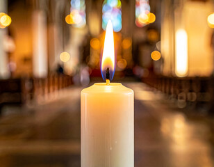 Świeca w kościele	