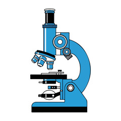 Blue Microscope Laboratory Instrument for Science.
