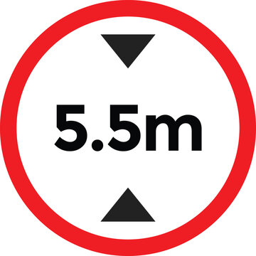 Height Restriction Icon. Maximum limit 5.5m symbols. Maximum clearance symbols. Maximum Height Icons. Vehicle limit symbols
