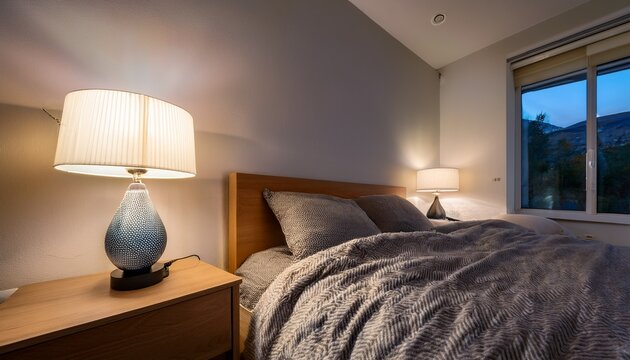 a compact digital alarm clock with a snooze button and nightlight for a bedside table in a bedroom