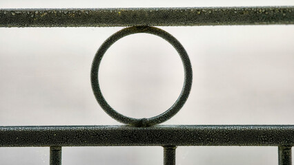 Frost on the iron in the morning.