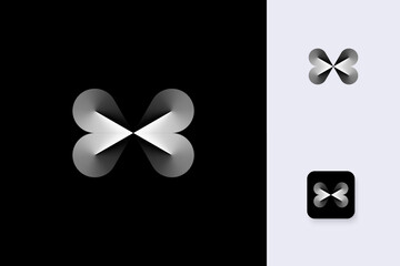 x icon logo design vector template