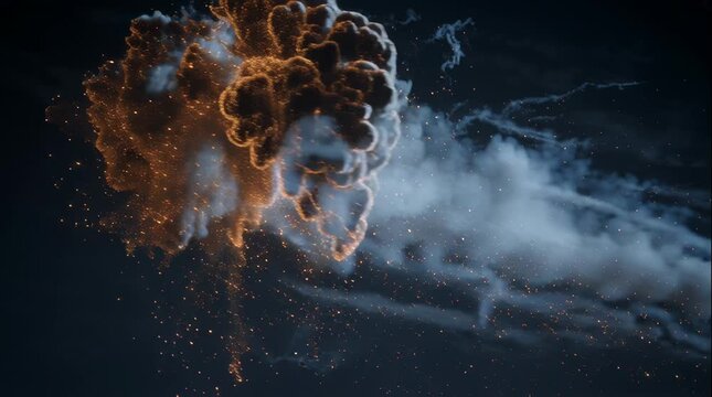 Launching a Bright Fire Trail in the Night Sky
