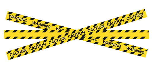 Hazardous warning tape sets must be careful.  Warn stop seamless line.  warning stamp with distressed texture on white background