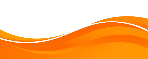 Vector orange line background curve element with white space for text and message design, overlapping layers, vector illustration © Febyola