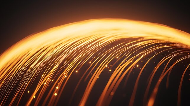 Energetic abstract composition with glowing neon brush light over a black background, photographed using a mirrorless camera, 70mm lens, selective focus enhancing layered light motion under