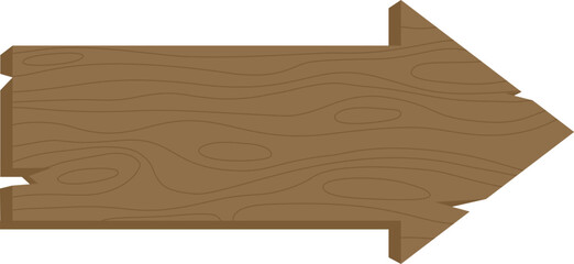 Wooden arrow sign, directional board icon, rustic wooden plank. Right-pointing indicator, empty wood texture, natural navigation sign, simple sign design, empty billboard, outdoor signage element