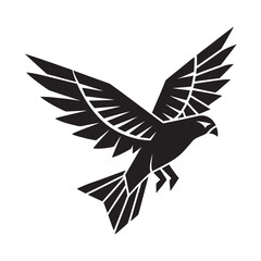 Paper Cut Falcon In Flight Silhouette