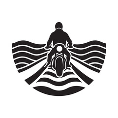 Retro Motorcycle Freedom Along Beach Road