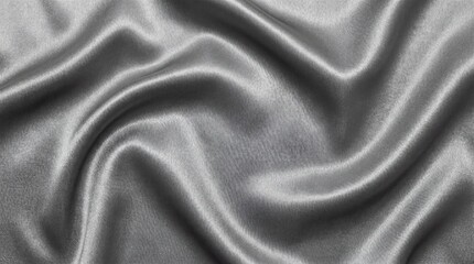 Fototapeta premium Luxurious silver fabric texture with soft flowing folds and smooth textile surface. Elegant abstract background for fashion, branding, packaging. 