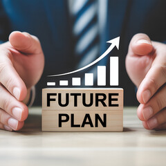 hand holding a bar chart