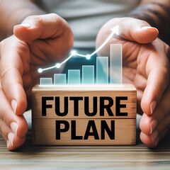 hand holding a business graph