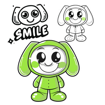 Cute Kawaii Animal Mascot &ndash; Vector Character for T-Shirts