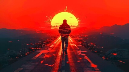 Flame Path Solitary Art Illustration