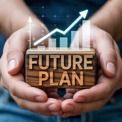 hand holding a business graph