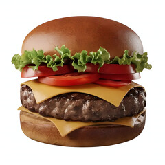 hamburger on a white background