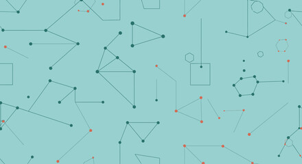 Geometric Shapes and Lines Network Structure.