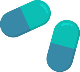 Colorful capsule pills display assorted medical medication