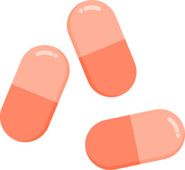 Colorful capsule pills display assorted medical medication