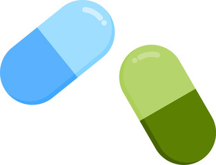 Colorful capsule pills display assorted medical medication