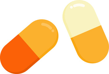 Colorful capsule pills display assorted medical medication