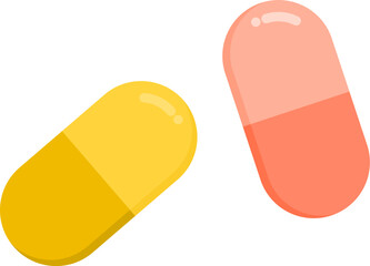 Colorful capsule pills display assorted medical medication